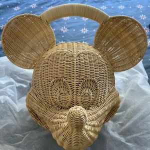 Mickey Mouse head wicker/rattan bag from Japanese brand Accommode